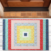 Jelly Roll Floral Rainbow Quilt Fabric Deurmat