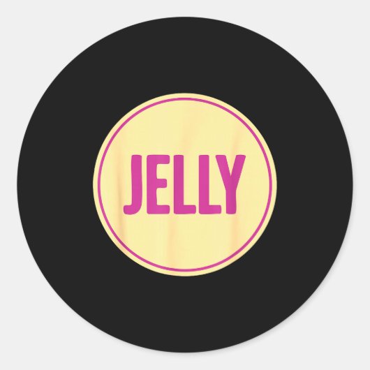 Jelly Shirt Adult Men Women Kids Peanut Butter Cos Ronde Sticker (Voorkant)
