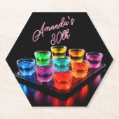 Jelly Shots volwassen cocktail verjaardag Kartonnen Onderzetters (Voorkant)