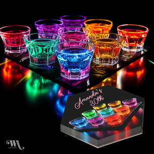 Jelly Shots volwassen cocktail verjaardag Kartonnen Onderzetters
