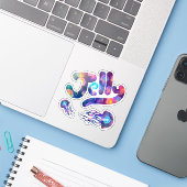 Jelly Sticker (Laptop met iPhone)