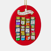 Jelly van de Month Club Funny Kerstmis Keramisch Ornament (Rechts)