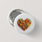 Jellybeans Heart Ronde Button 3,2 Cm (Voorkant /achterkant)