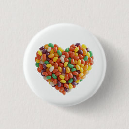 Jellybeans Heart Ronde Button 3,2 Cm