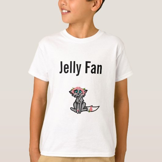 JellyBird Kinder T-Shirt White Jelly Fan (Voorkant)