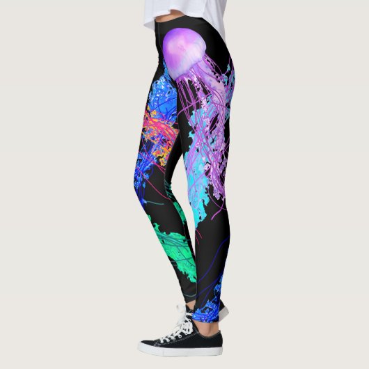 Jellyfish 2.0 op zwart - Leggings (Links)