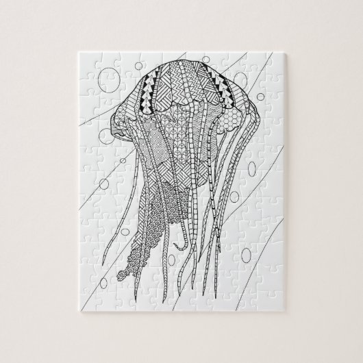 Jellyfish Adult Coloring Puzzle Legpuzzel (Verticaal)