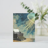 Jellyfish and a Typewriter Briefkaart (Staand voorkant)