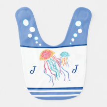 Jellyfish Baby Bib - aanpasbaar