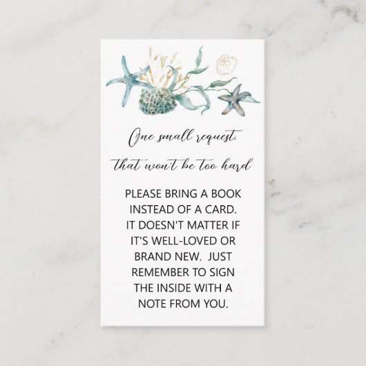 Jellyfish Baby shower Book Request Enclosure Informatiekaartje (Voorkant)
