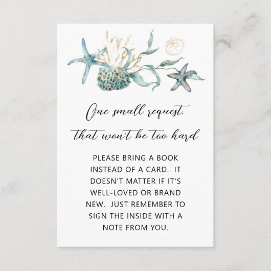 Jellyfish Baby shower Book Request Enclosure Informatiekaartje (Voorkant)