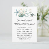 Jellyfish Baby shower Book Request Enclosure Informatiekaartje (Staand voorkant)