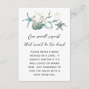 Jellyfish Baby shower Book Request Enclosure Informatiekaartje