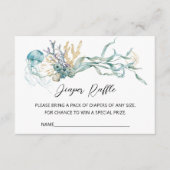 Jellyfish Baby shower Luier Raffle Enclosure Kaart (Voorkant)