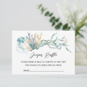 Jellyfish Baby shower Luier Raffle Enclosure Kaart (Staand voorkant)