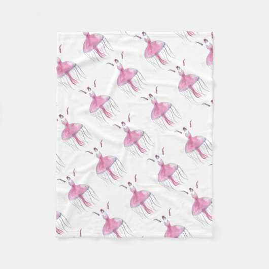 Jellyfish Ballerina - Bridgette Fleece Deken (Voorkant)