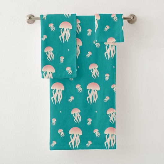 Jellyfish - Bathroom Towel set Bad Handdoek (Insitu)
