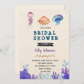 Jellyfish bruiloft thema verjaardag kaart (Voorkant / Achterkant)