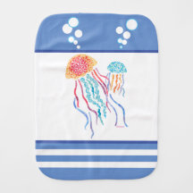 Jellyfish Burp Cloth