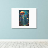 Jellyfish Canvas Afdruk (Insitu (Houten vloer))