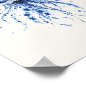 Jellyfish – Coastal Blue op Beige Wall Art Poster (Hoek)