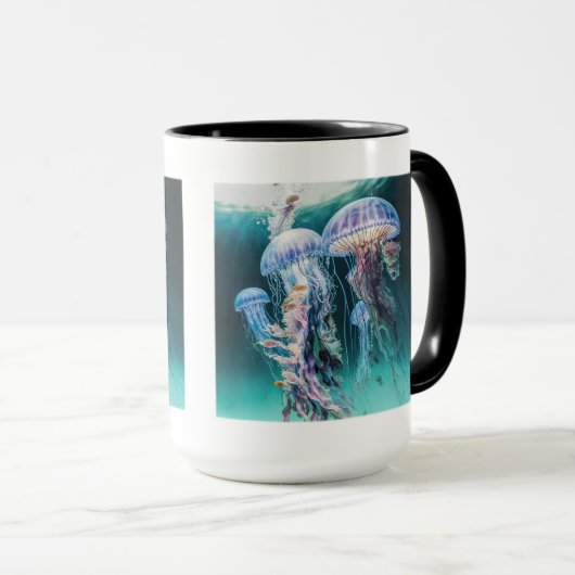 Jellyfish Combo Mok, 15 oz Mok (Voorkant rechts)