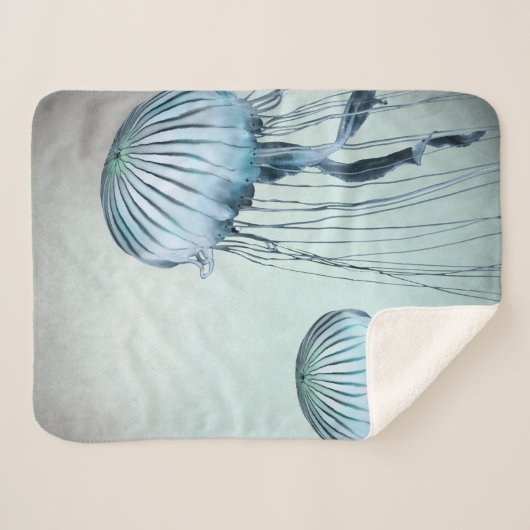 Jellyfish Dance Sherpa Deken (Voorkant (horizontaal))