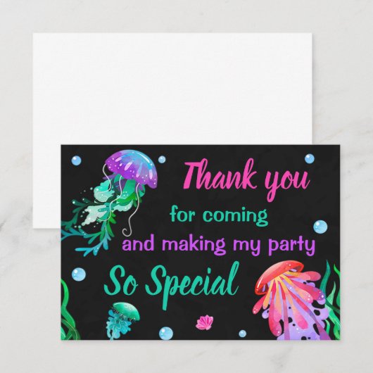 Jellyfish Dank je wel Jellyfish Dank je wel Bedankkaart (Voorkant / Achterkant)