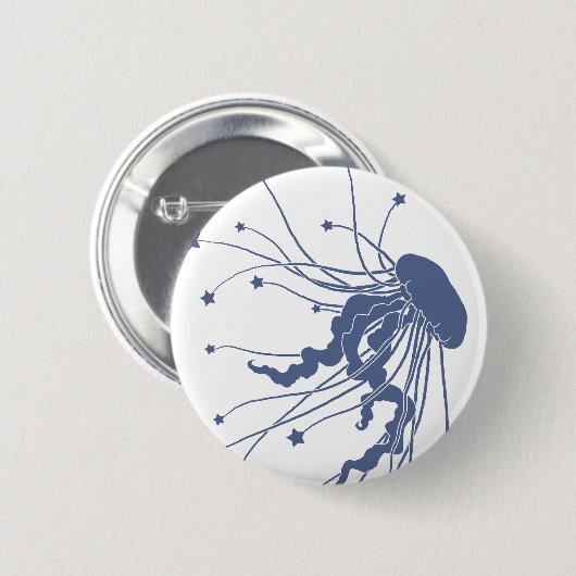 Jellyfish de Star Bringer Pin Back Button (Voorkant /achterkant)