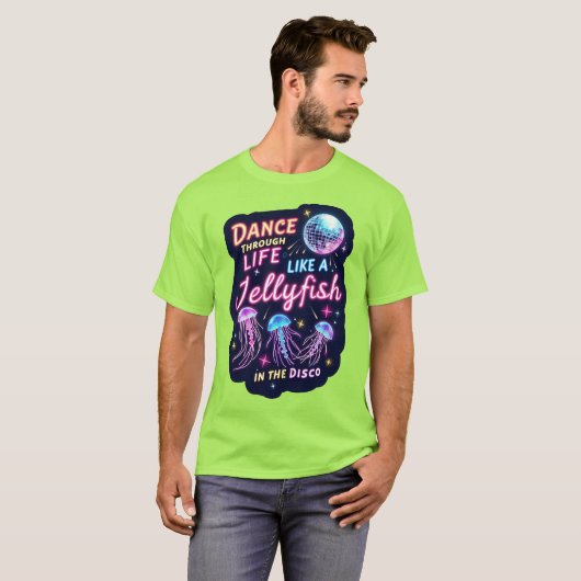 Jellyfish Disco Dance T-shirt (Voorkant volledig)
