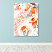 Jellyfish, Discomedusae, door Ernst Haeckel Canvas Afdruk (Insitu (Houten vloer))