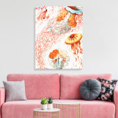 Jellyfish, Discomedusae, door Ernst Haeckel Canvas Afdruk (Insitu (Woonkamer))