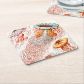 Jellyfish, Discomedusae, door Ernst Haeckel Kartonnen Onderzetters (Schuin)