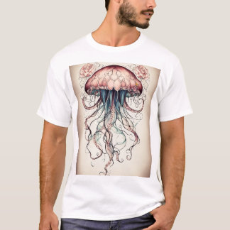 Jellyfish Dreams: Ocean's Gentle Glider T-shirt