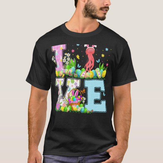 Jellyfish Easter Easter Hunt Love Jellyfish Easter T-shirt (Voorkant)