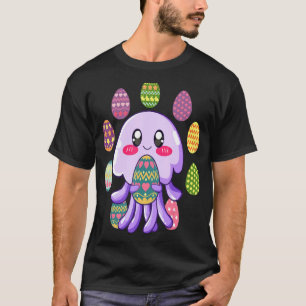 Jellyfish Egg Hunting Easter Day Cute Animal Boys T-shirt