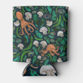 Jellyfish en Octopus Pattern Blikjeskoeler (Voorkant)