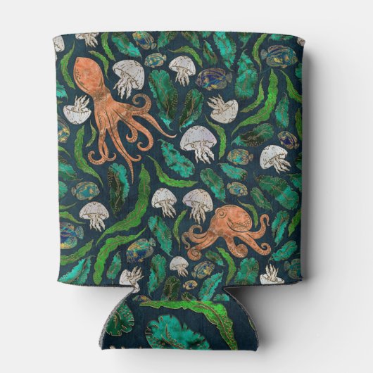 Jellyfish en Octopus Pattern Blikjeskoeler (Achterkant)