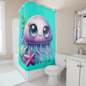 Jellyfish en Starfish Buddies Douchegordijn (In situ)