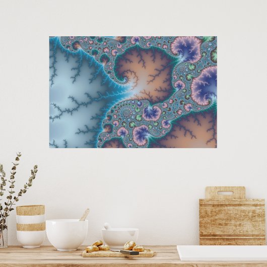 Jellyfish - Fractal Poster (Keuken)