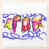 Jellyfish frost glazen onderzetter (Voorkant)