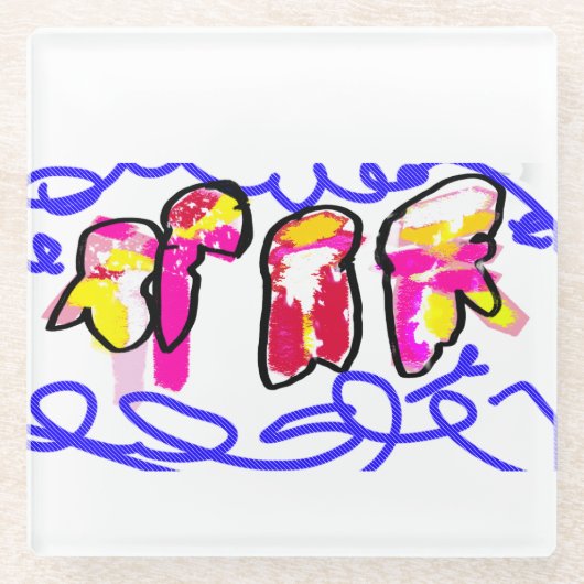 Jellyfish frost glazen onderzetter (Voorkant)