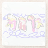 Jellyfish frost glazen onderzetter (Achterkant)