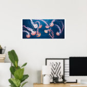 Jellyfish Jam door Paul Jackson, aws, nws Poster (Thuiskantoor)