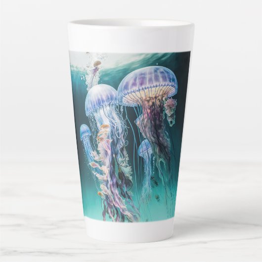Jellyfish Latte Mok (Voorkant)