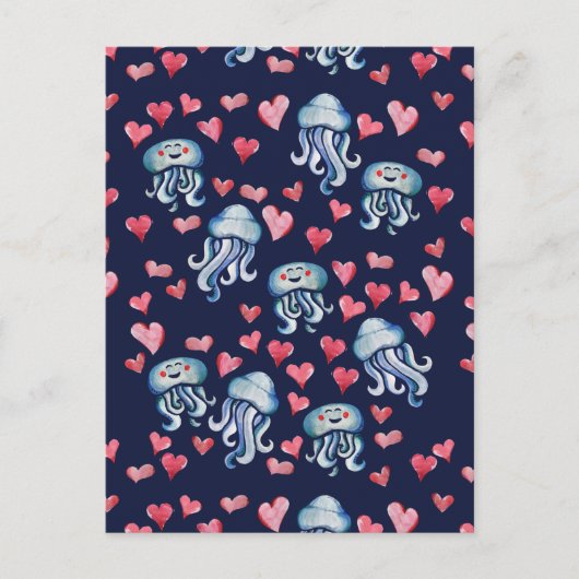 Jellyfish Love Briefkaart (Voorkant)