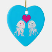 Jellyfish Love Keramisch Ornament (Rechts)