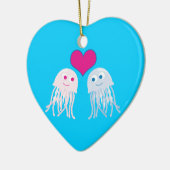 Jellyfish Love Keramisch Ornament (Links)