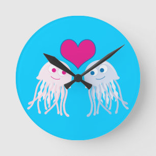 Jellyfish Love Ronde Klok