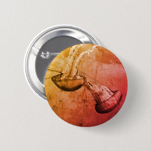 "Jellyfish & Magic" Ronde Button 5,7 Cm (Voorkant /achterkant)